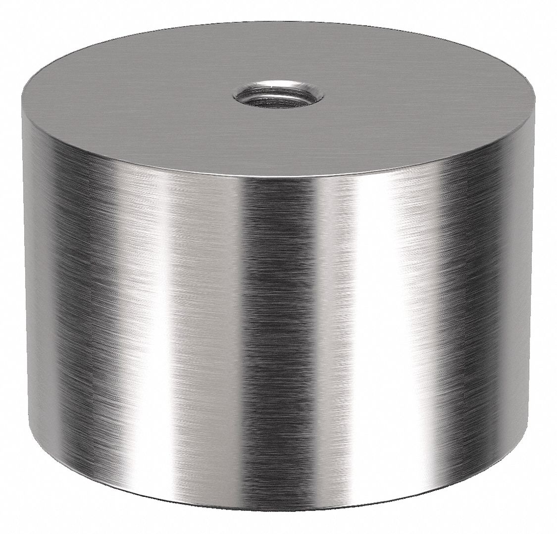 Standoff: 1/2"-13 Thrd Sz, 2 in Lg, Round, Stainless Steel, Plain, 3 in Dia