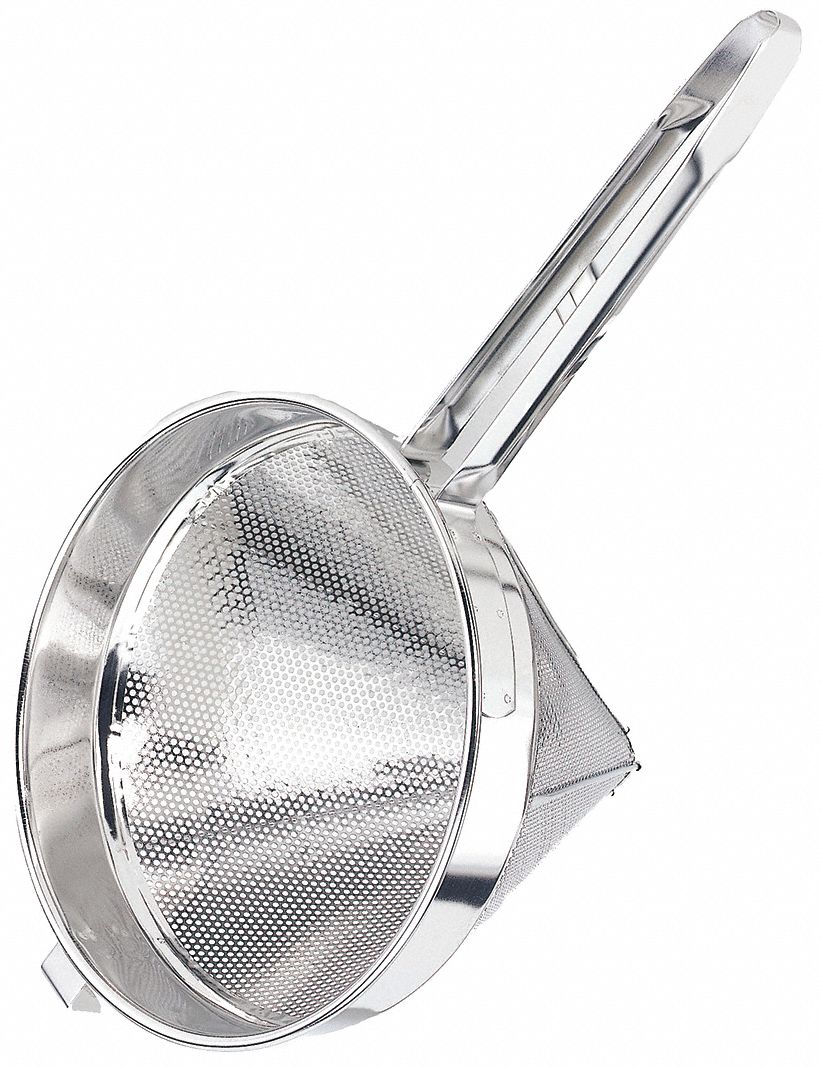 Crestware Mesh Strainer 12 In H Steel Fine Colanders And Strainers Wwg45gh18 Ccs12f Grainger Canada