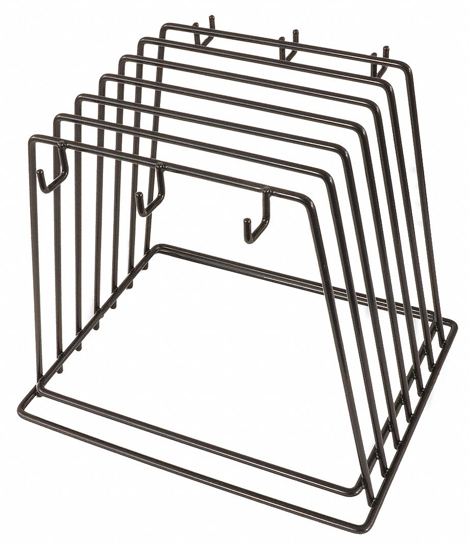 Cutting Board Rack: 12 in Overall Lg, Silver, Stainless Steel, NSF Certified