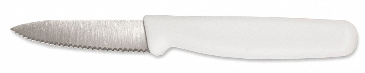 PARING KNIFE,SERRATED,3-1/2 IN. L,WHITE