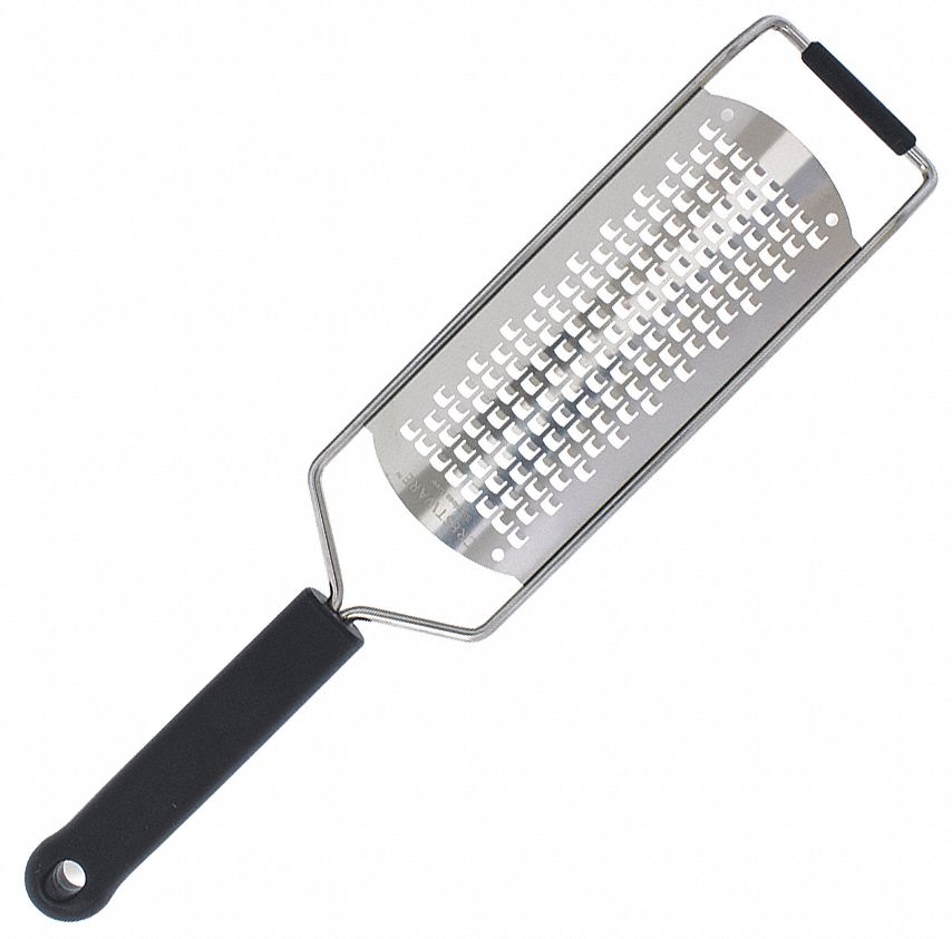 Grater: 13 in Overall Lg, Stainless Steel, Medium, KN202