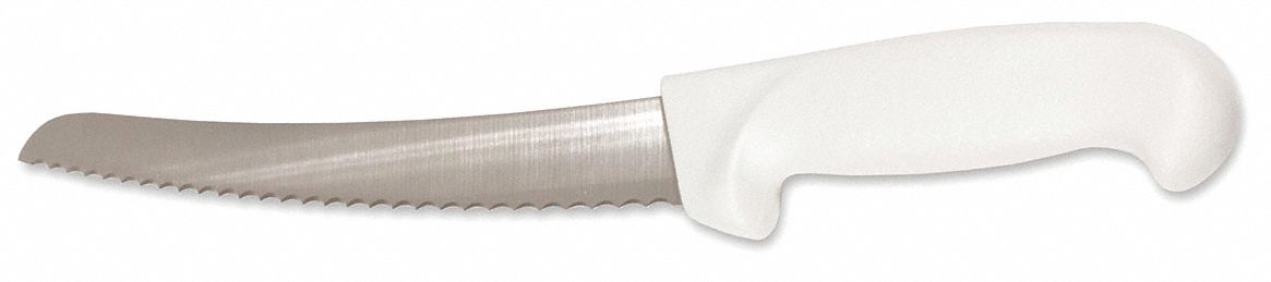 BREAD KNIFE,SERRATED,10 IN. L,WHITE