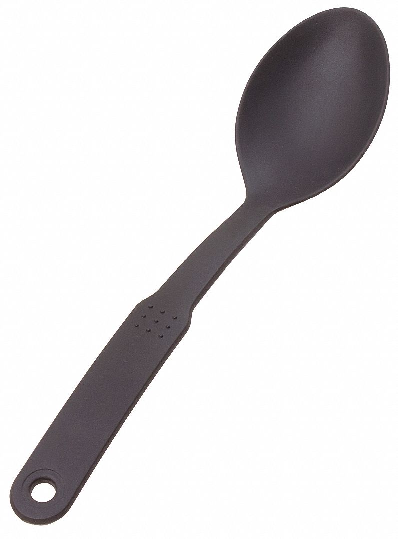 SOLID SERVING SPOON,BLACK,12 IN. L