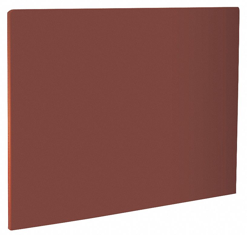 Cutting Board: 20 in Overall Lg, 15 in Overall Wd, Brown, Polyethylene, NSF Certified