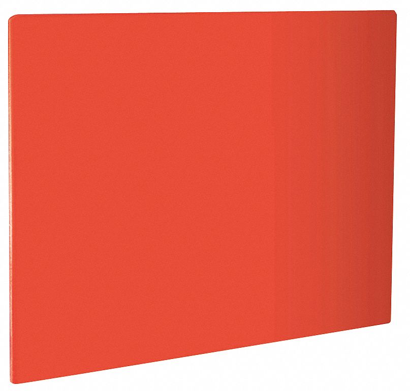 Cutting Board: 20 in Overall Lg, 15 in Overall Wd, Red, Polyethylene, NSF Certified