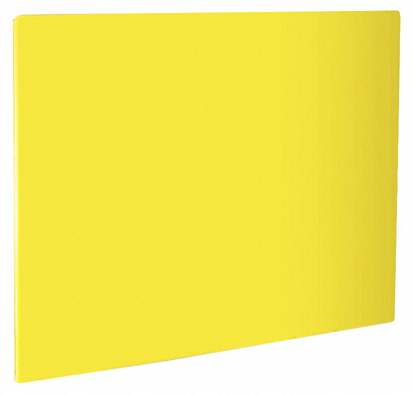 Cutting Board: 20 in Overall Lg, 15 in Overall Wd, Yellow, Polyethylene, NSF Certified