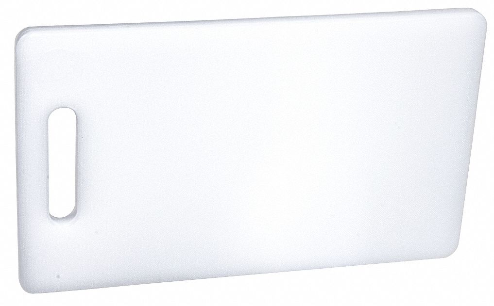 CRESTWARE CUTTING BOARD,9 IN. L,WHITE,POLYETHYLENE Food Service