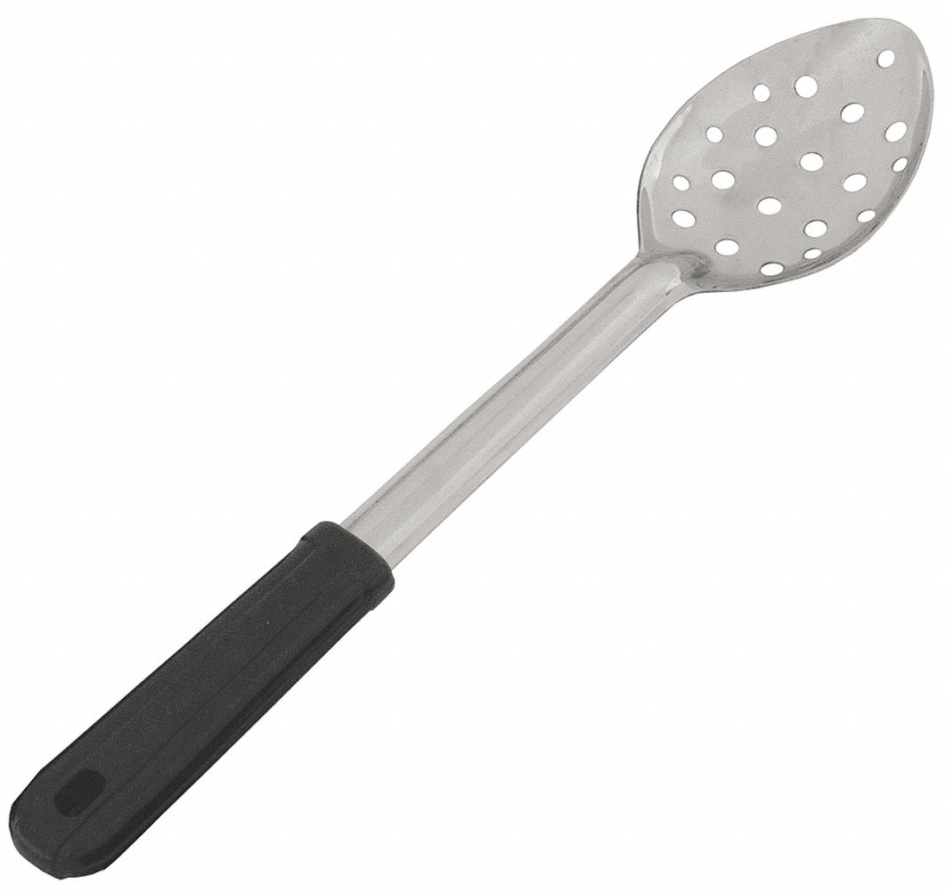 PERFORATED BASTING SPOON,BLACK,15 IN. L