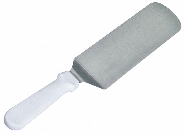 Turner: Stainless Steel, 10 in Blade Lg, 3 in Blade Wd, 15 in Overall Lg, Rounded Edge