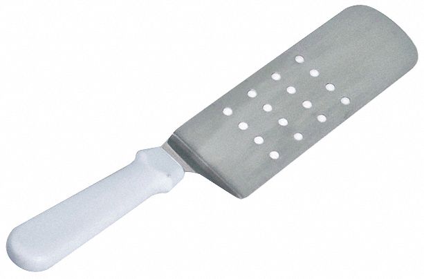 Turner: Stainless Steel, 10 in Blade Lg, 3 in Blade Wd, 15 in Overall Lg, Smooth Edge