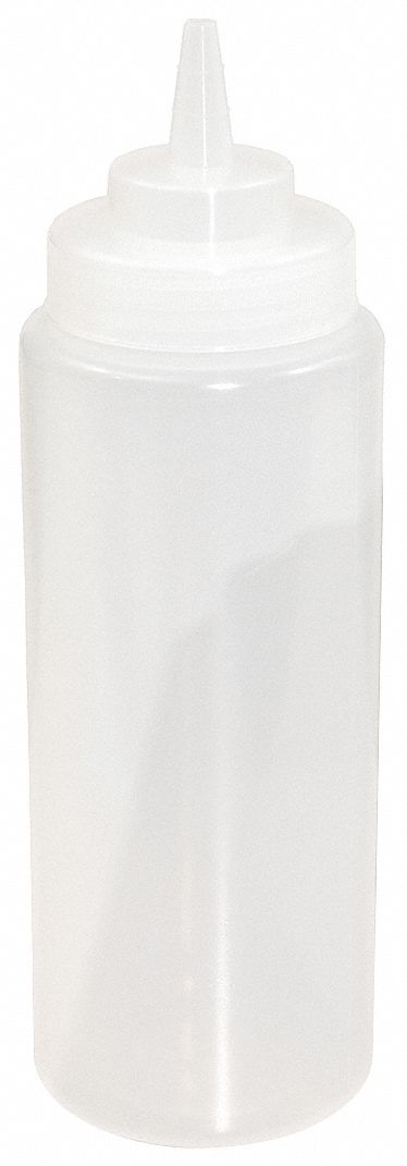 SQUEEZE BOTTLE,PLASTIC,CLEAR,24 OZ.,PK12