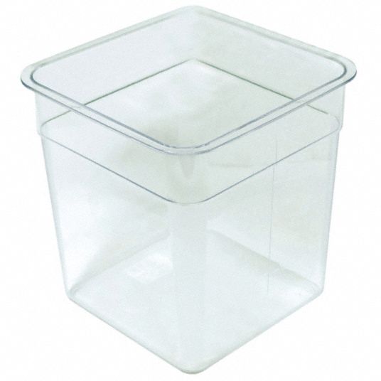 Choice 12 Qt. Clear Square Polycarbonate Food Storage Container