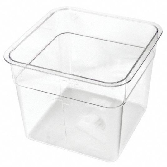 Choice 2 Quart Clear Round Polycarbonate Food Storage Container w