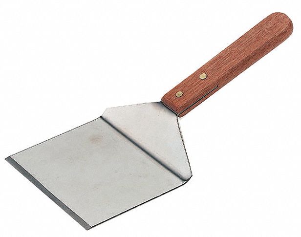 Turner: Stainless Steel, 5 in Blade Lg, 4 in Blade Wd, 11 in Overall Lg, Straight Edge
