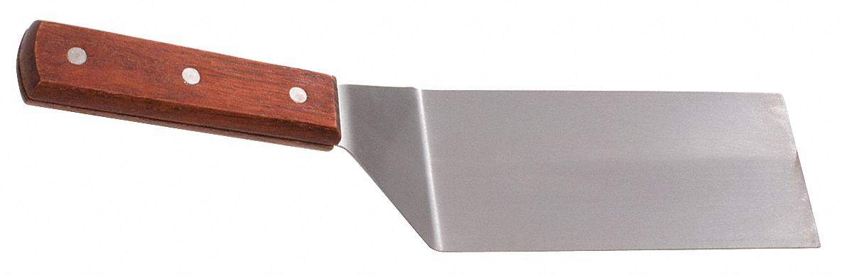 Turner: Stainless Steel, 9 in Blade Lg, 3 in Blade Wd, 13 in Overall Lg, Straight Edge