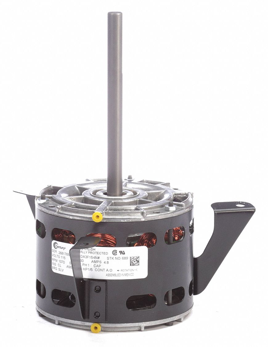 CENTURY Direct Drive Motor Miller/LSI OEM Repl, 1/5 HP, 1,070