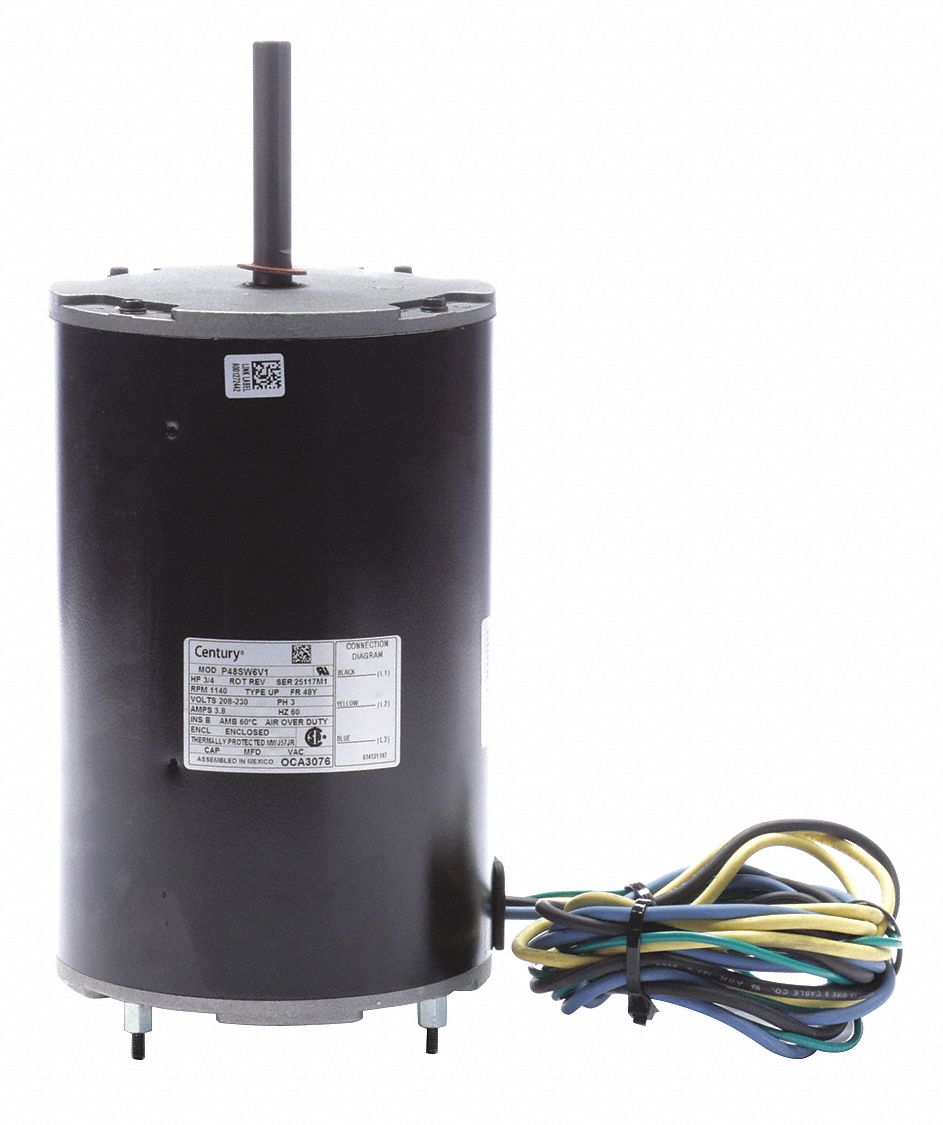 Direct Drive Motor: Century, OCA3076, 1 Shafts