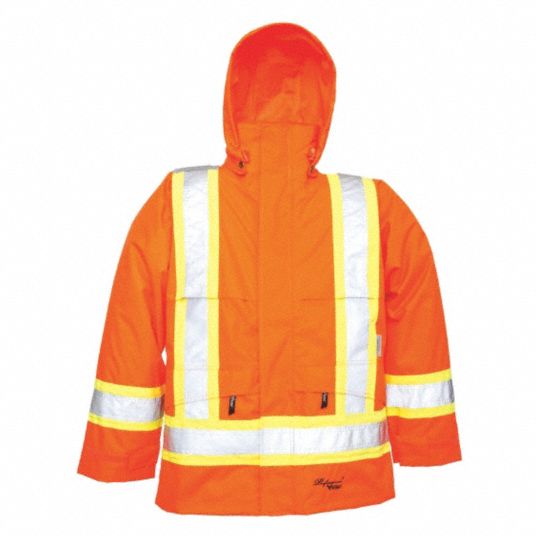 VIKING Orange, Hi-Viz Safety Jacket, 2XL, 300D Rip-Stop Polyester ...
