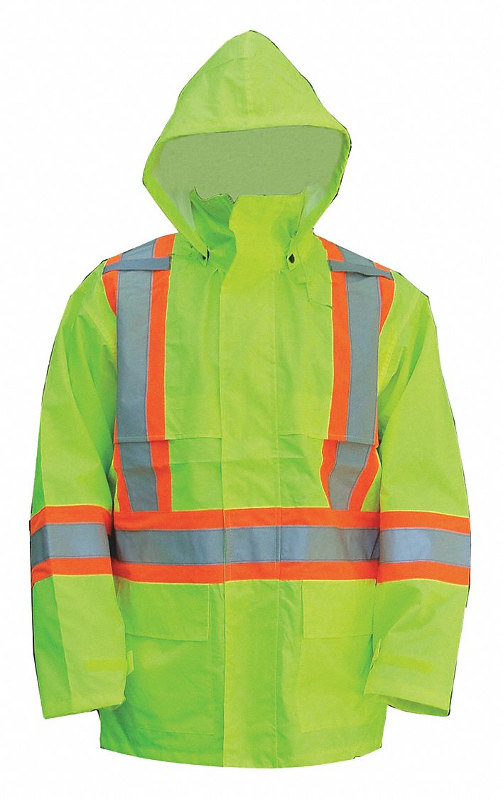 RAIN JACKET,POLYESTER,SZ 2XL,GREEN