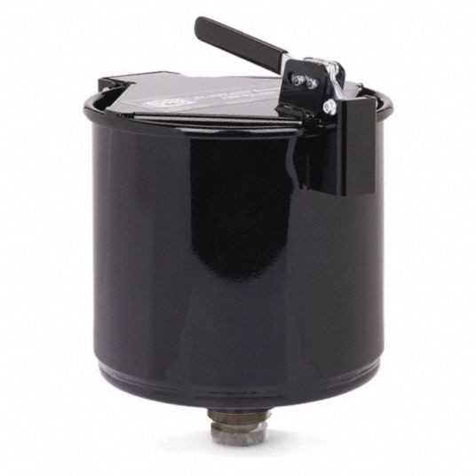 PIG, Latching/Lockable, Black / Black, Drum Funnel - 45GN83|DRM1211-BK ...
