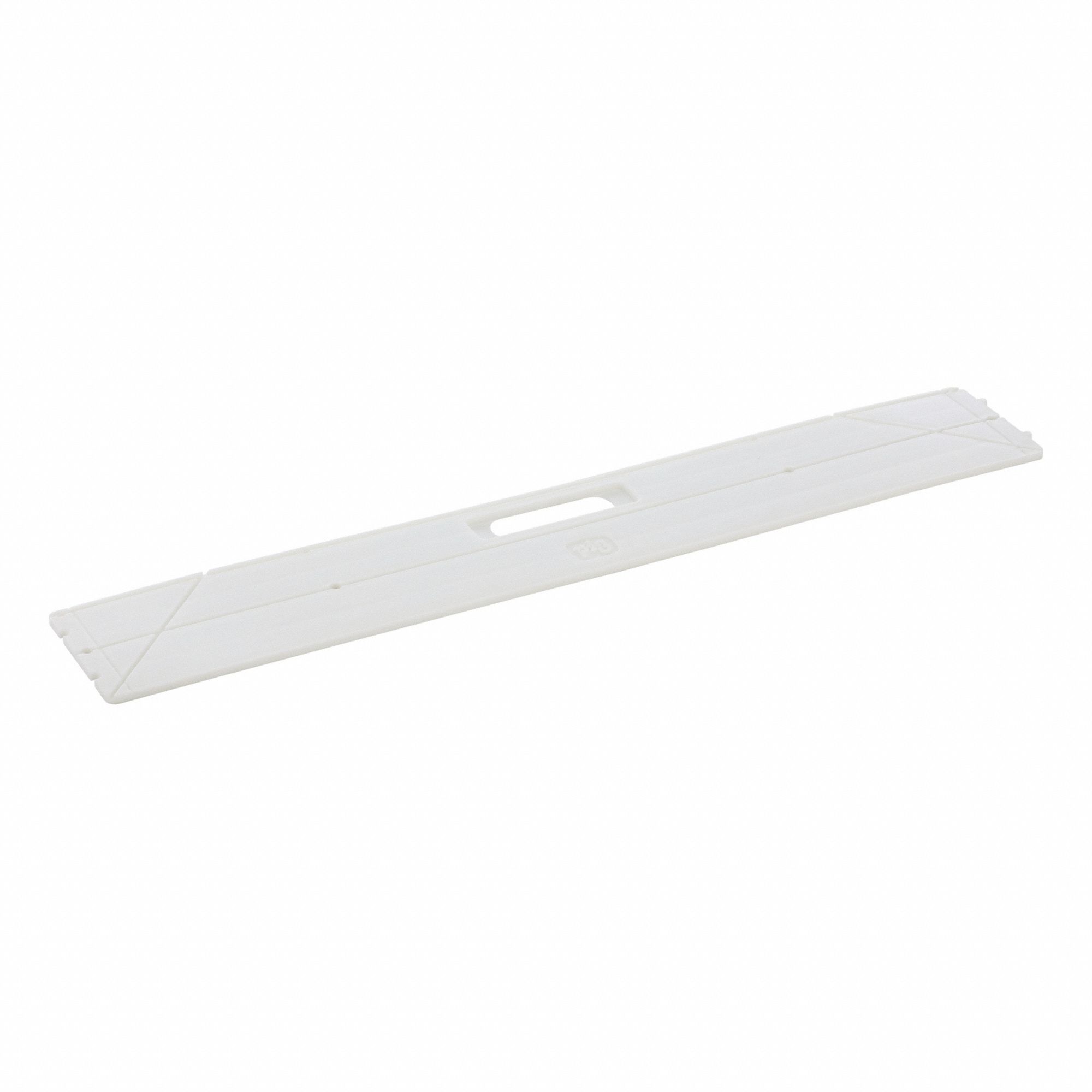 Installation Board: Plastic, 1/4 in Ht, 5 3/4 in Lg, 38 in Wd, White