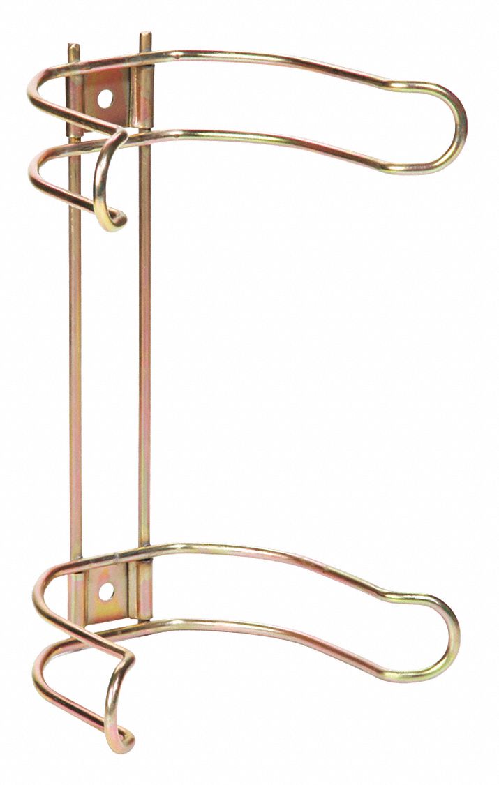 Wall Mount Bracket: 6 in Wd, 8 1/2 in Ht, 4 1/2 in Lg, Steel, Gold