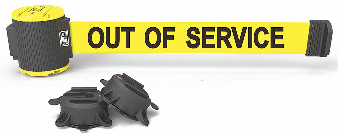 Magnetic Belt Barrier, Out of Service, Ylw