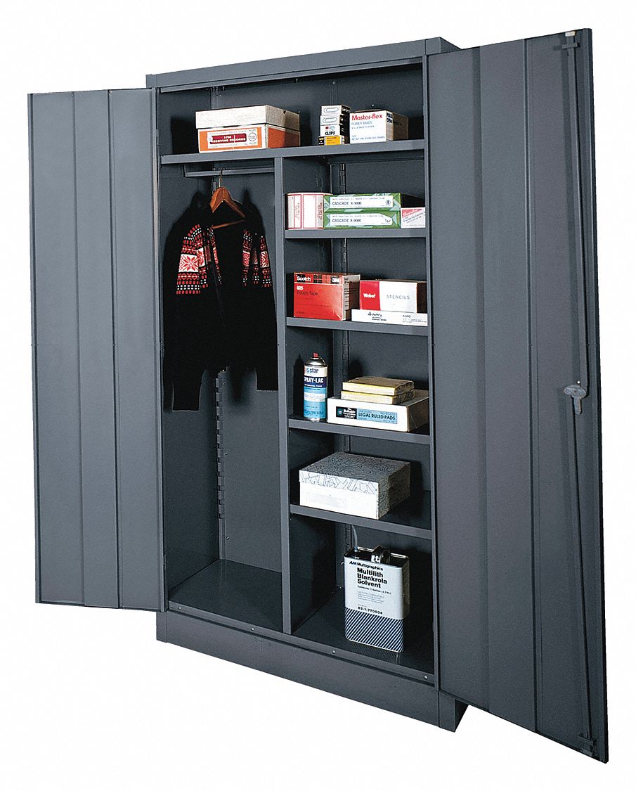 Edsal Commercial Storage Cabinet Gray 78 In H X 36 In W X 18 In D Unassembled 45gr65 3004 Grainger