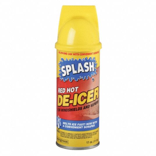 SPLASH Windshield DeIcer, 11 oz, Aerosol Can, DeIcer, 144 °F Freezing Point (F) 45GU48