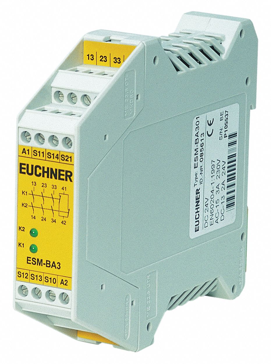 EUCHNER Safety Monitoring Relay 45GU93ESMBA301 Grainger