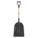 SCOOP SHOVEL, 2 RIBS, PLASTIC, #12 BLADE SIZE, 14⅜ IN BLADE W, 18¾ IN BLADE L, WOOD