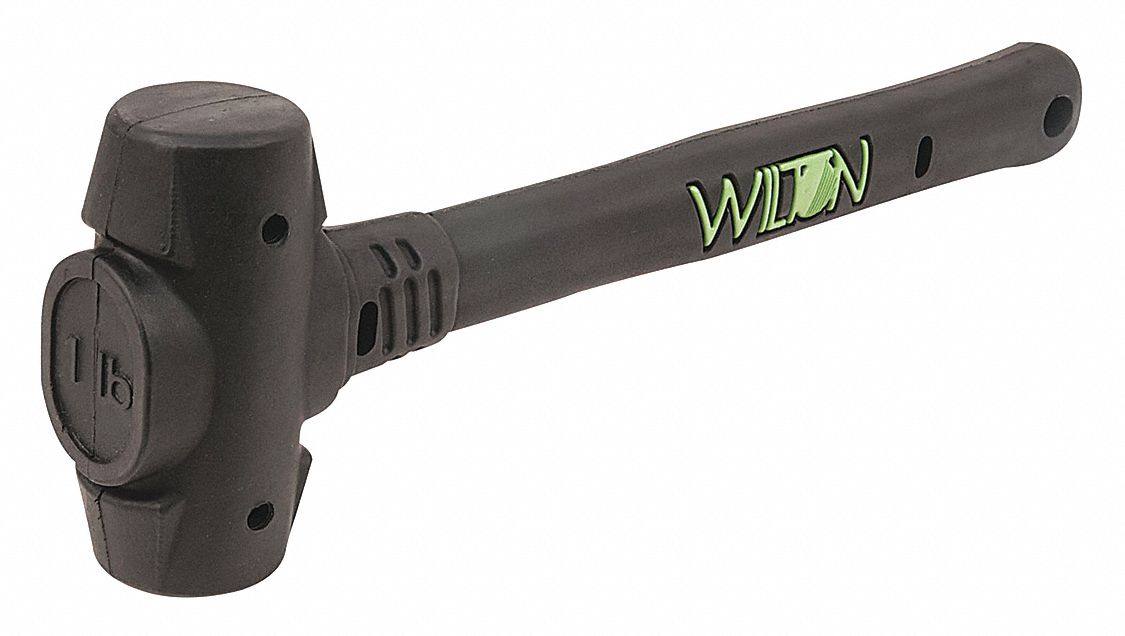 WILTON Dead Blow Hammer, 24 oz Head Weight, Rubber over Steel Handle Material 45GX8255114