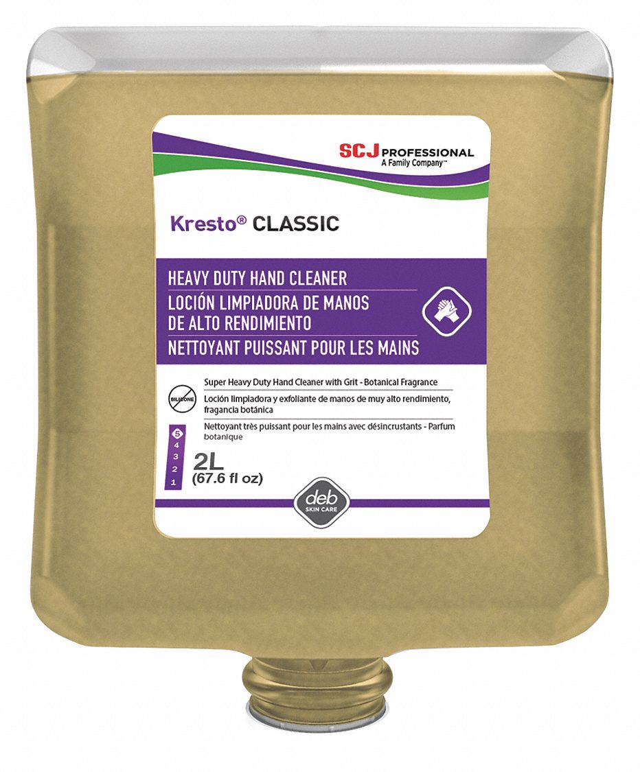 HAND CLEANER, KRESTO SERIES, PASTE, 2 L, INCLUDES GRIT, FRAGRANCE FREE, 4 PK