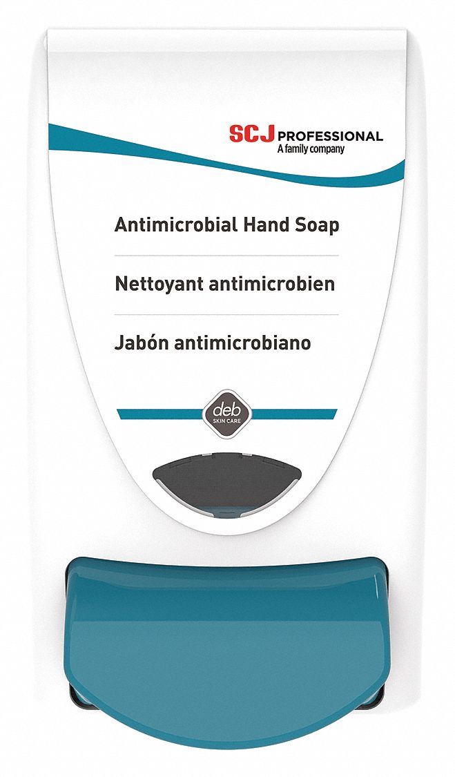 Hand Sanitizer Dispenser: Manual, Cleanse AntiBac Series, White, Glossy
