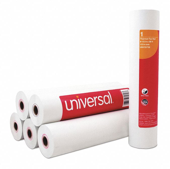 UNIVERSAL ONE, 98 ft Lg, 8 1/2 in Wd, Paper Roll 45GZ01UNV35758