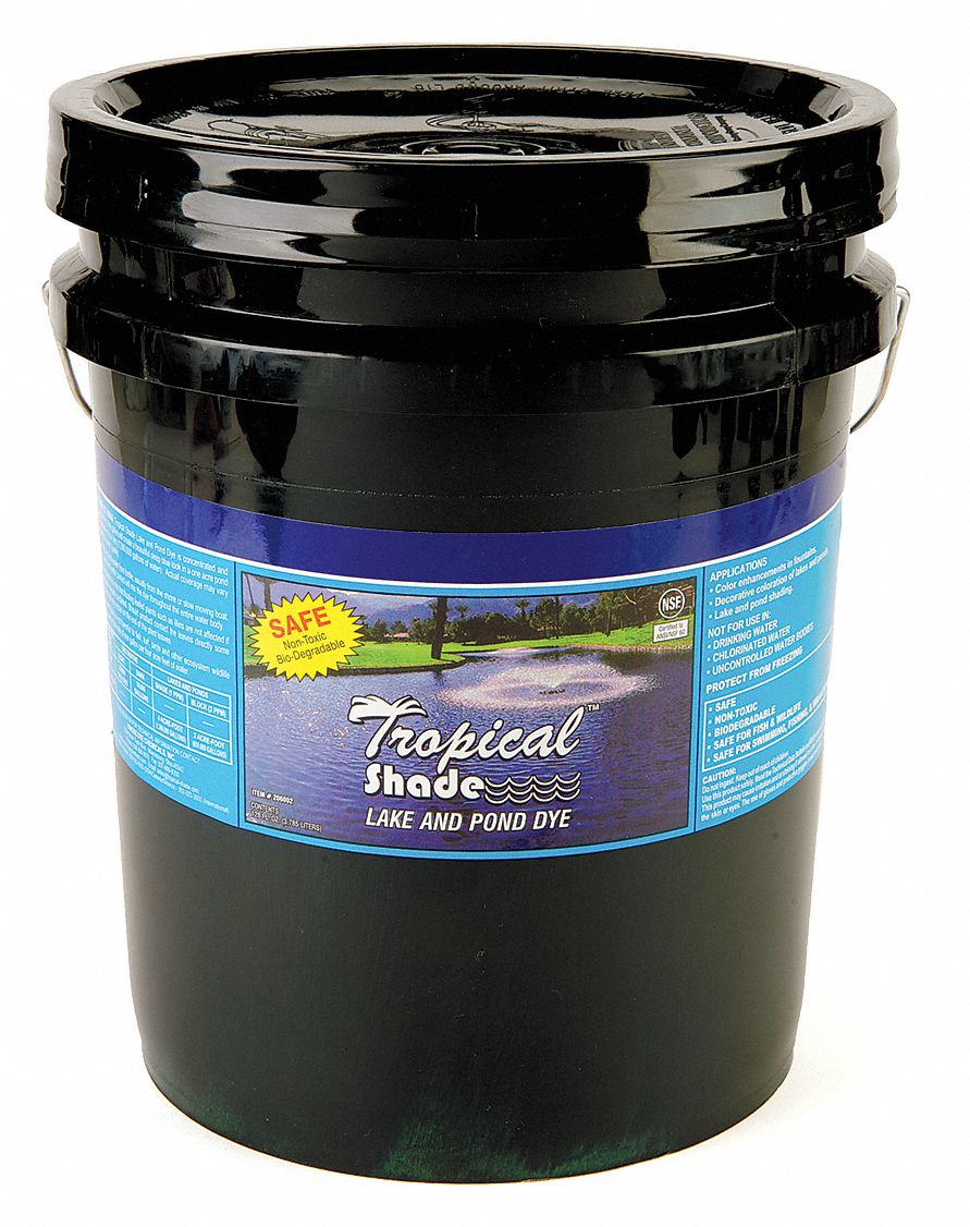 KINGSCOTE Pond Dye, Blue/Black, 5 gal. 45H147206005 05G Grainger