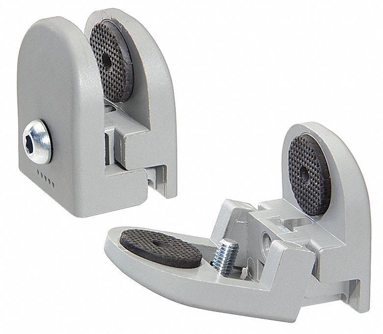 Panel Support Clamp: 1 3/8 in Overall Lg, Gray, Panel Support Clamp