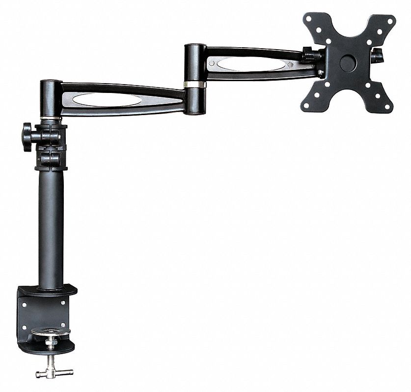 MONOPRICE Black Monitor Arm, Clamp Mount, 33 lb Weight Capacity