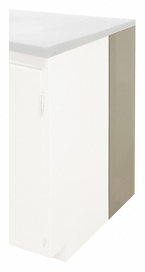 Rear Filler Panel: 35 in Overall Ht, 30 in Overall Dp, 7 in Overall Wd, Steel, White