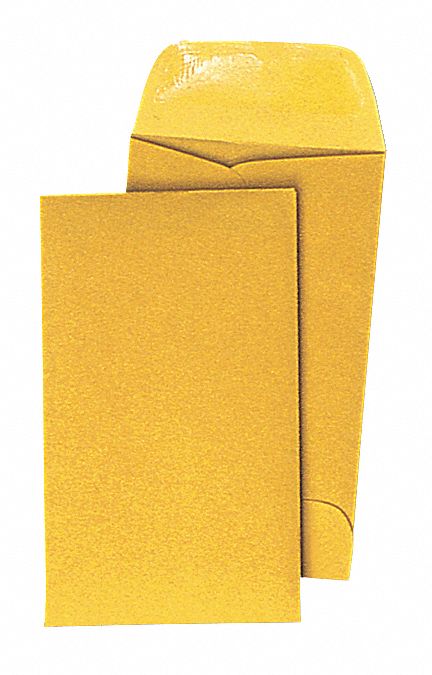 Catalog Envelopes: #7 Envelope Size, Kraft, Top, Brown, 500 PK
