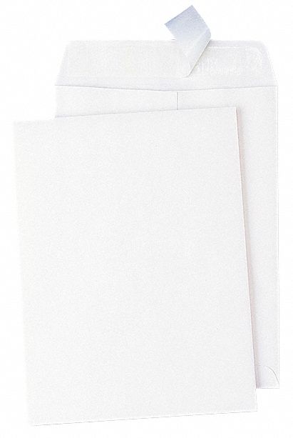 Catalog Envelopes: #13-1/2 Envelope Size, Paper, Top, White, 100 PK