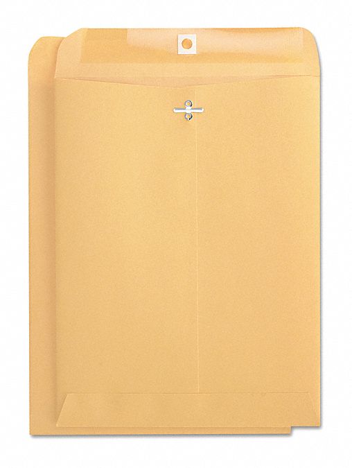 Catalog Envelopes: #10-1/2 Envelope Size, Kraft, Top, Brown, 100 PK