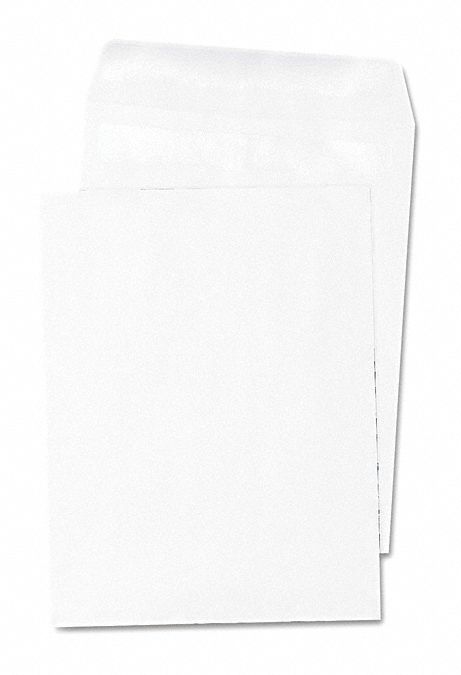 Catalog Envelopes: #10-1/2 Envelope Size, Paper, Top, White, 100 PK