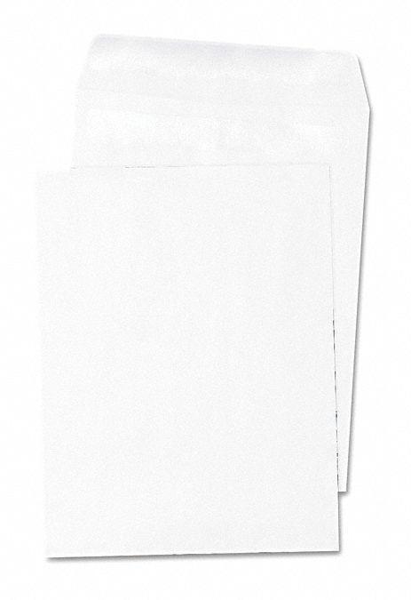 Catalog Envelopes: #13-1/2 Envelope Size, Paper, Top, White, 100 PK
