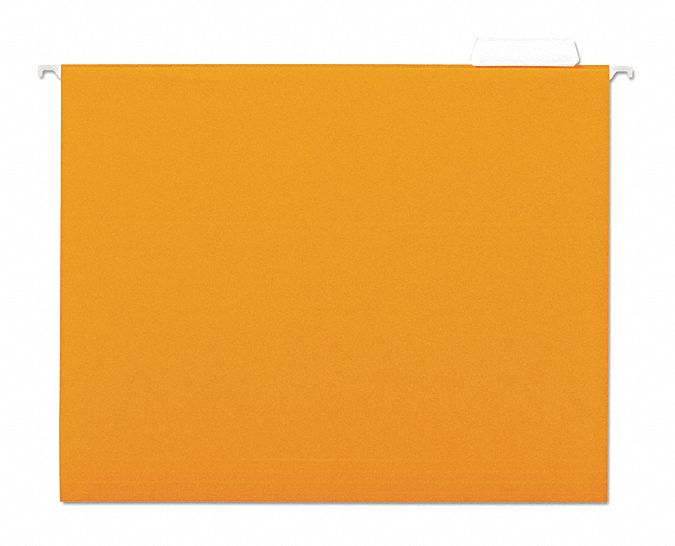 Hanging File Folders: 8 1/2 in Ht, 11 in Wd, 11 Pt. Stock, 3/4 in Expanded Dp, 25 PK