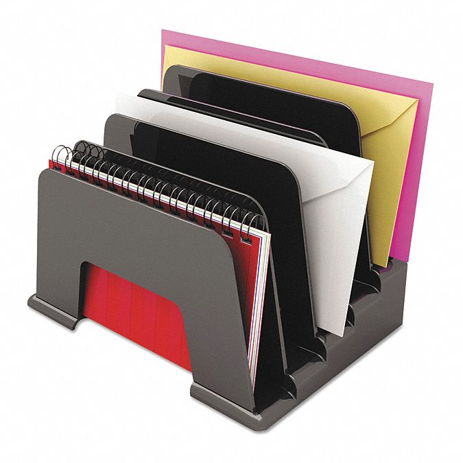 UNIVERSAL, Letter File Size, 5 Compartments, Incline Sorter 45HD25