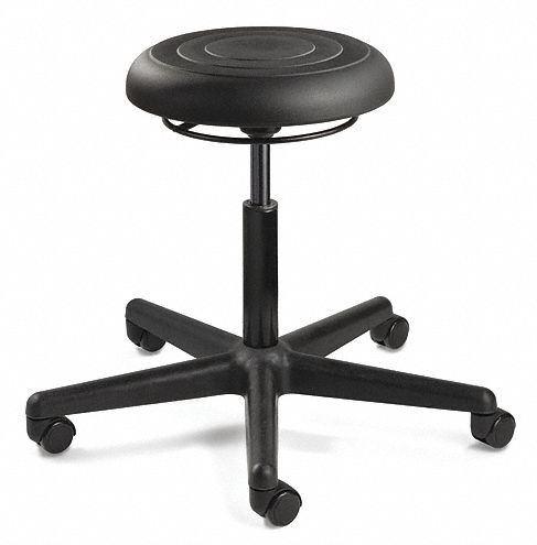 ROUND PNEUMATIC STOOL,21-1/4 IN H