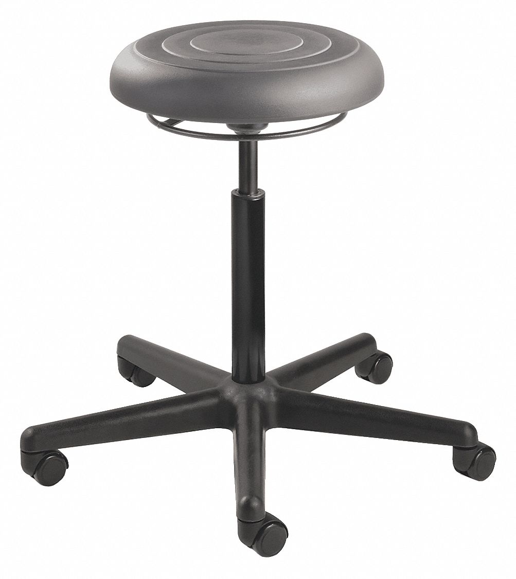 ROUND PNEUMATIC STOOL,27-1/2 IN H