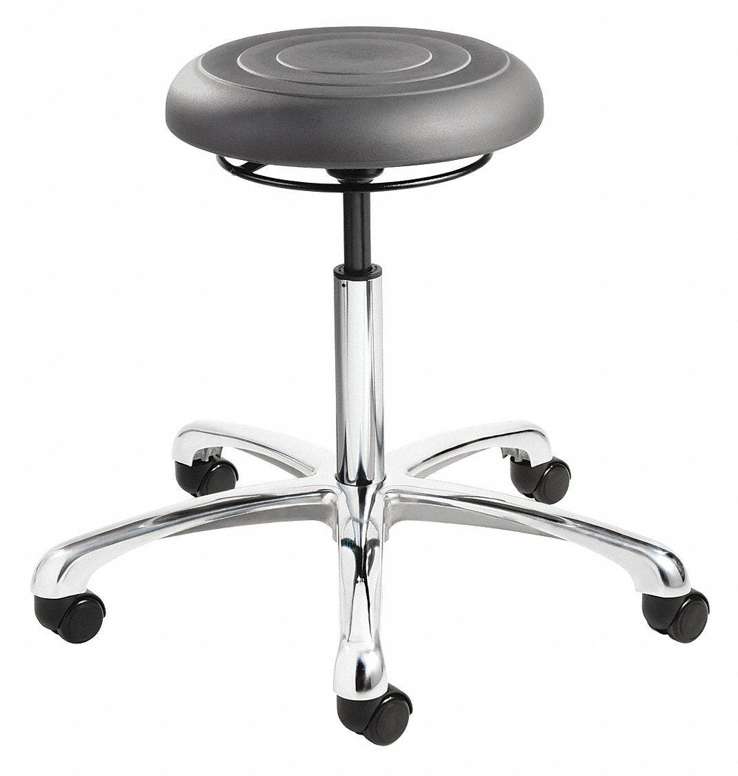 ROUND PNEUMATIC STOOL,14-1/2 IN W