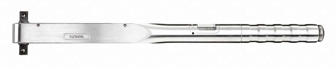 Micrometer Torque Wrench: Foot-Pound/Newton-Meter, 1/2 in Drive Size, 25 N-m to 120 N-m, Std